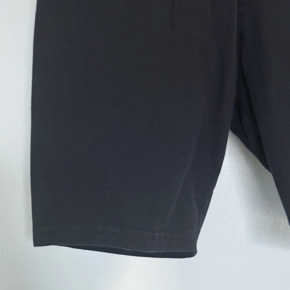 Converse Girls Biker Shorts 10/12 Black Silver Logo Stretch